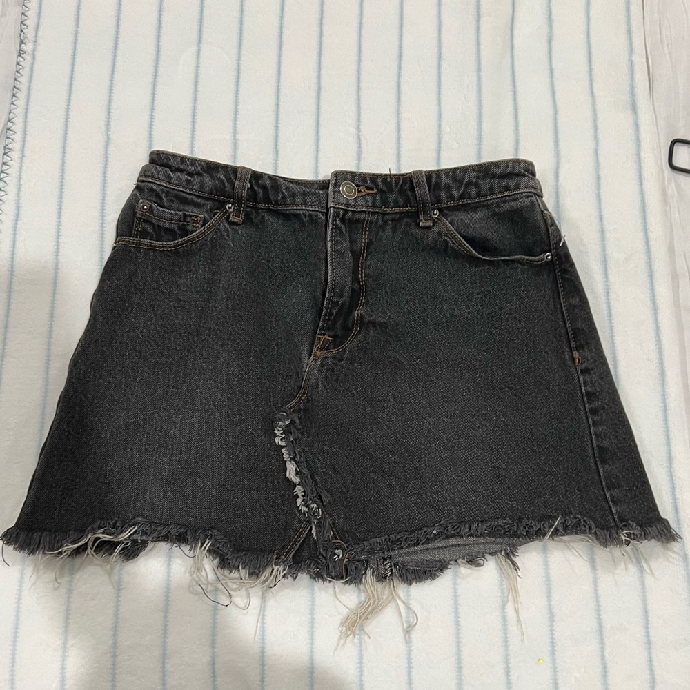 Forever 21 Charcoal Denim Skirt